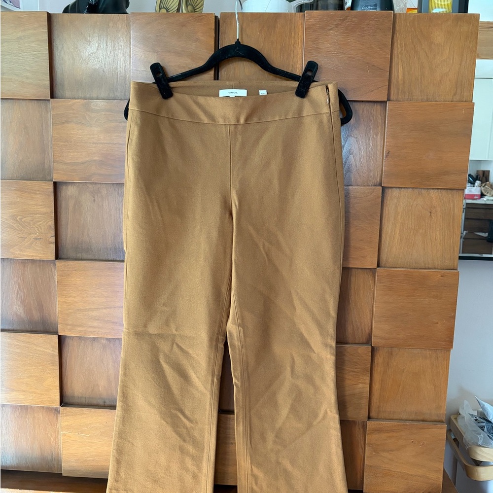 Vince Camel Tailored Pants High Rise Stretch Italian Fabric Minimalist Luxury